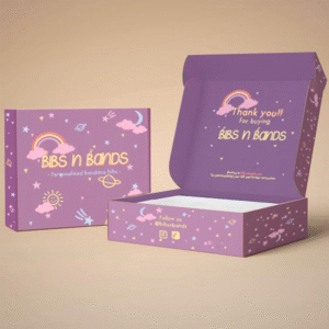 boxes printed with company logo